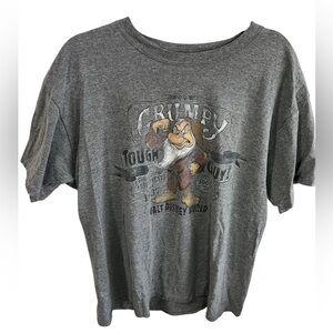 Grumpy Tshirt Walt Disney World Disney Land TOUGH GUY Short Sleeve Gray Men's L
